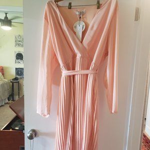 Plus Occasion Pleated Midi Dress (Boohoo) -New, never worn